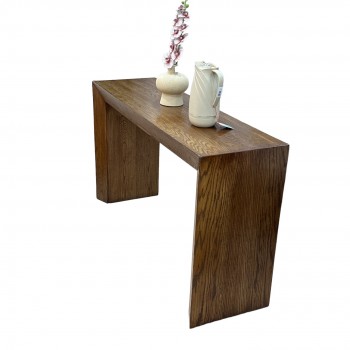 كونسول-مدخل خشبي بني 135×40×77سم