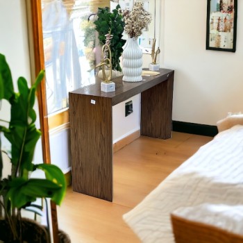 كونسول-مدخل خشبي بني160×90×40سم