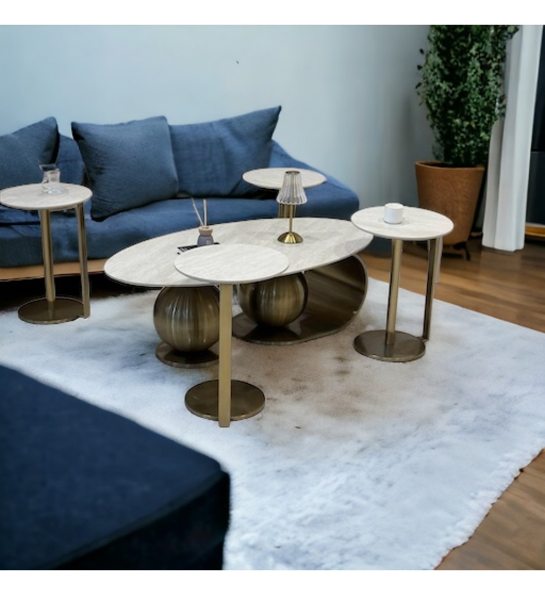 طقم طاولات 5 قطع رخام طقم طاولات 5 قطع رخام