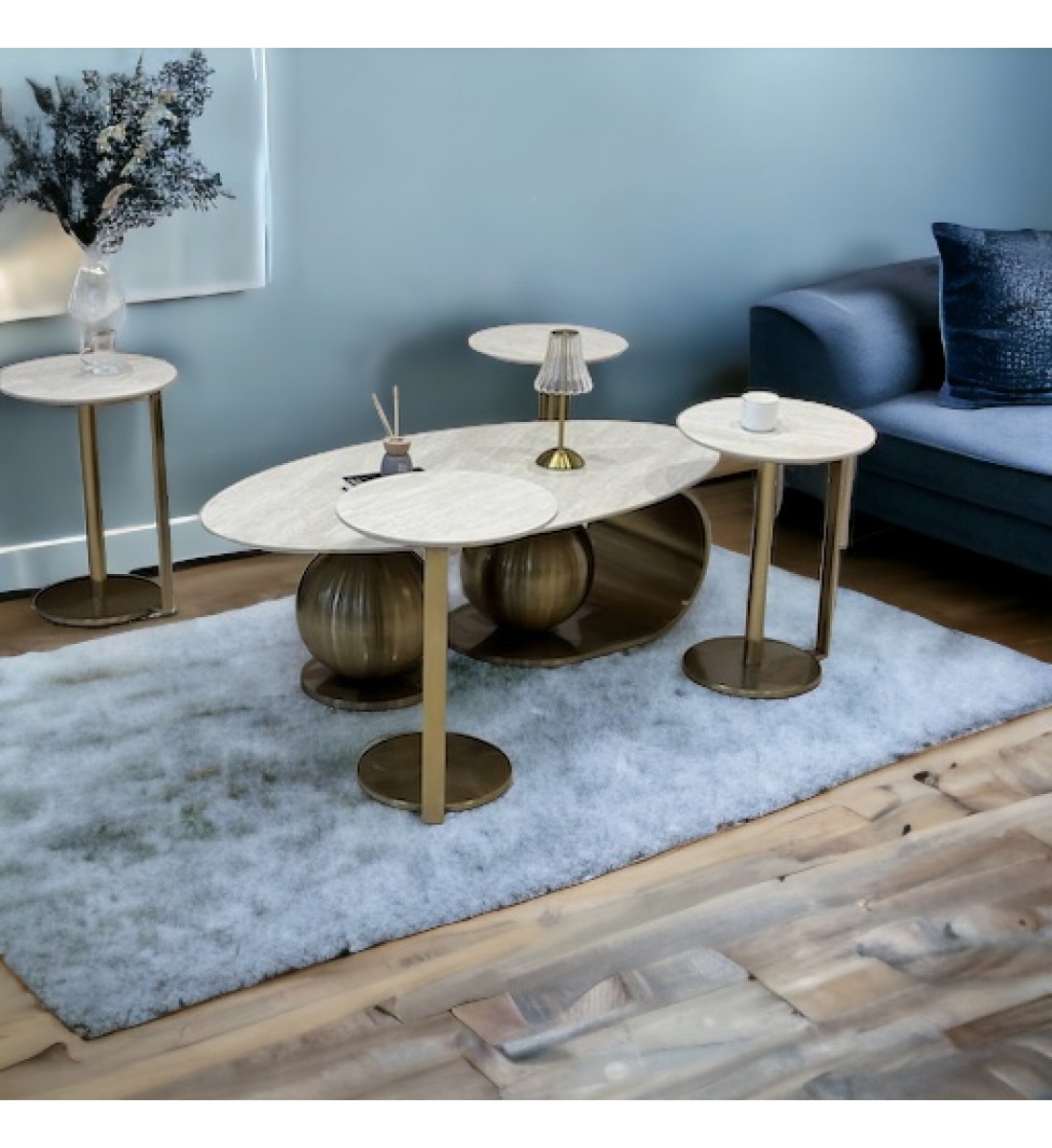 طقم طاولات 5 قطع رخام طقم طاولات 5 قطع رخام