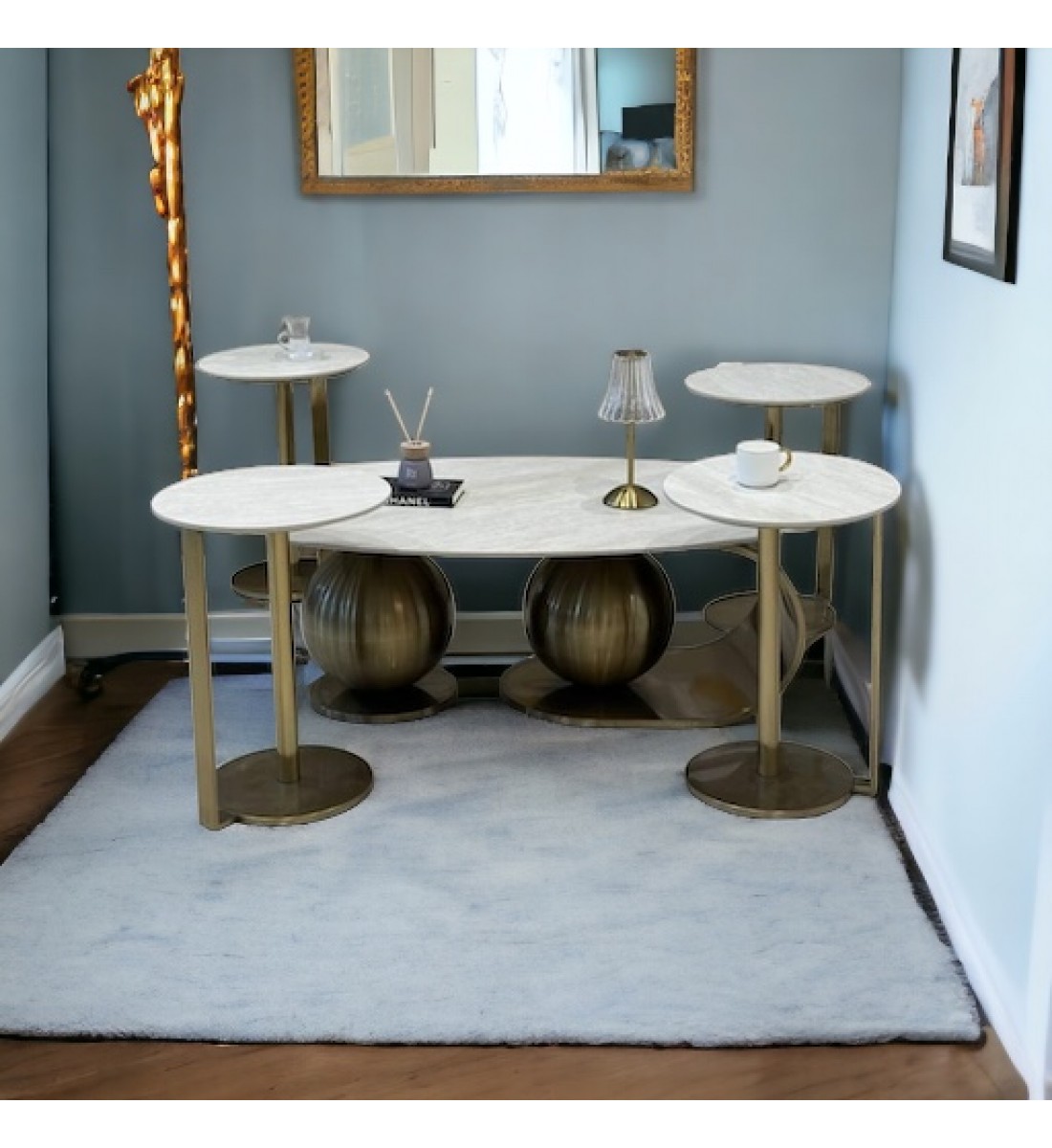 طقم طاولات 5 قطع رخام طقم طاولات 5 قطع رخام