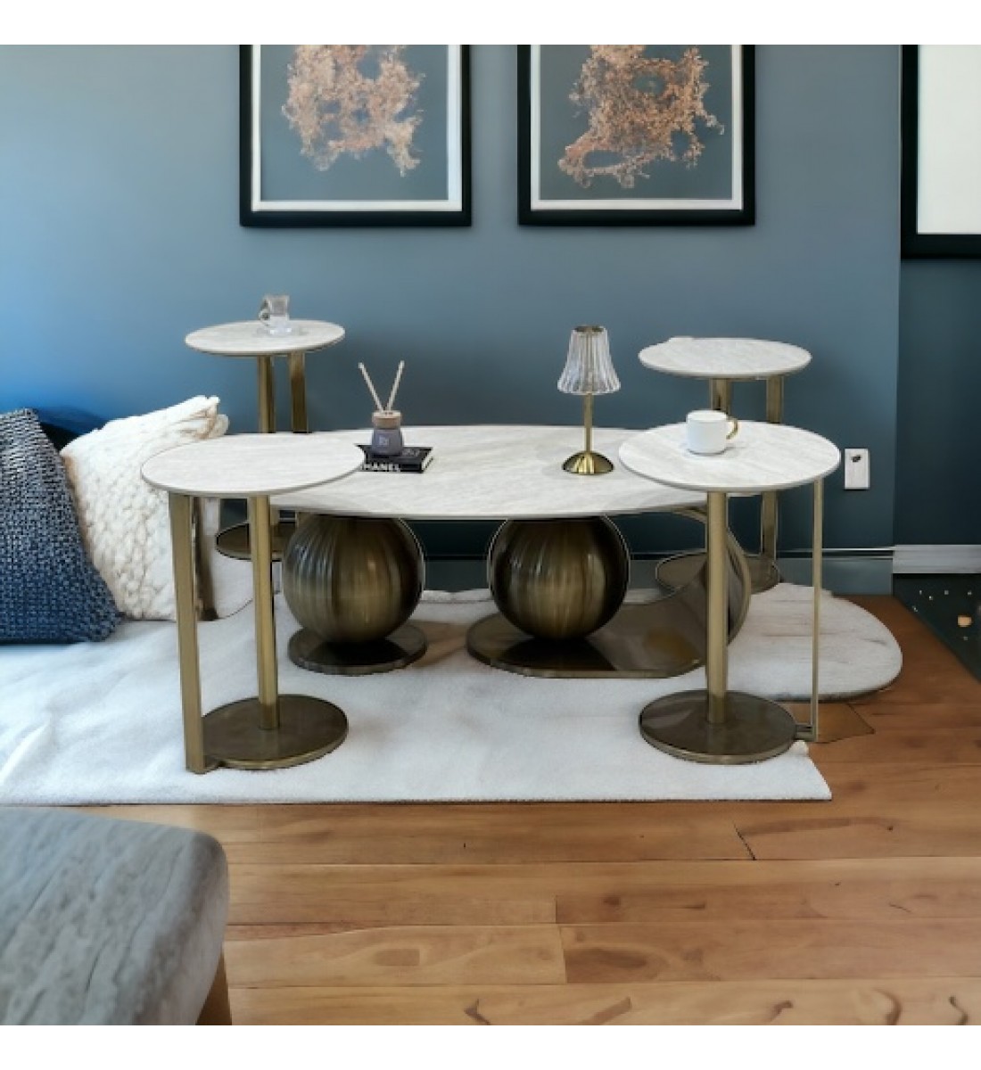 طقم طاولات 5 قطع رخام طقم طاولات 5 قطع رخام