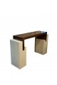 Console-entrance alternative in brown and beige marble, 150 x 40 x 92 cm