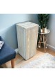 Travertine box marble service table, 80 x 25 x 25 cm