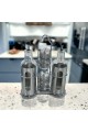 Set of oil, vinegar and saltines bottles with holder - 4 pieces