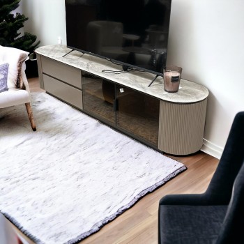 طاولة شاشة بلازما ديكور تصميم انيق وعصري 200×40×60سم 