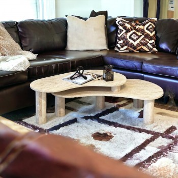 طاولة وسط رخام  ترفنتينوا 40×53×140سم 