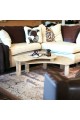 Treventino marble center table, 40 x 53 x 140 cm