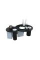 2-piece black wood coffee table set