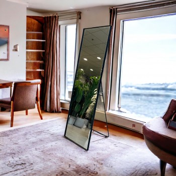 مرايا ارضيه اطار `اسود 180×60سم 