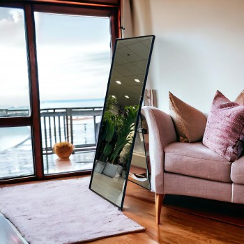 مرايا ارضيه اطار `اسود 180×60سم 