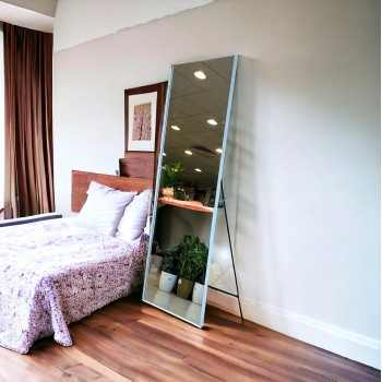 مرايا ارضيه اطار `ابيض 180×60سم 