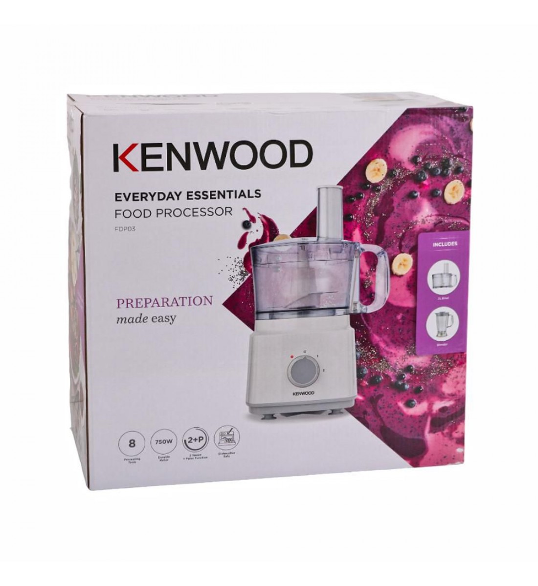 Food processor 8 in 1 from Kenwood, power 750 watts
