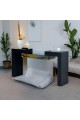 Console - large black wooden doorway, mirror, 170 x 40 x 100 cm