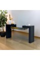 Console - large black wooden doorway, mirror, 170 x 40 x 100 cm