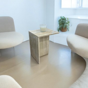 طاولة جانبية رخام ترافينتينو40×46×55سم 