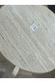 Traventino marble side table, 40 x 40 x 53 cm