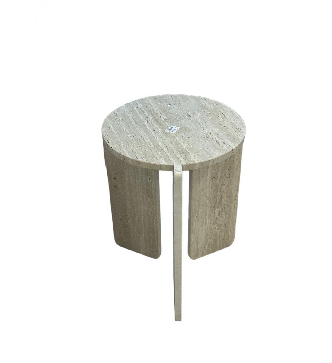 Traventino marble side table, 40 x 40 x 53 cm