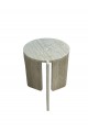 Traventino marble side table, 40 x 40 x 53 cm