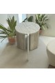 Traventino marble side table, 40 x 40 x 53 cm