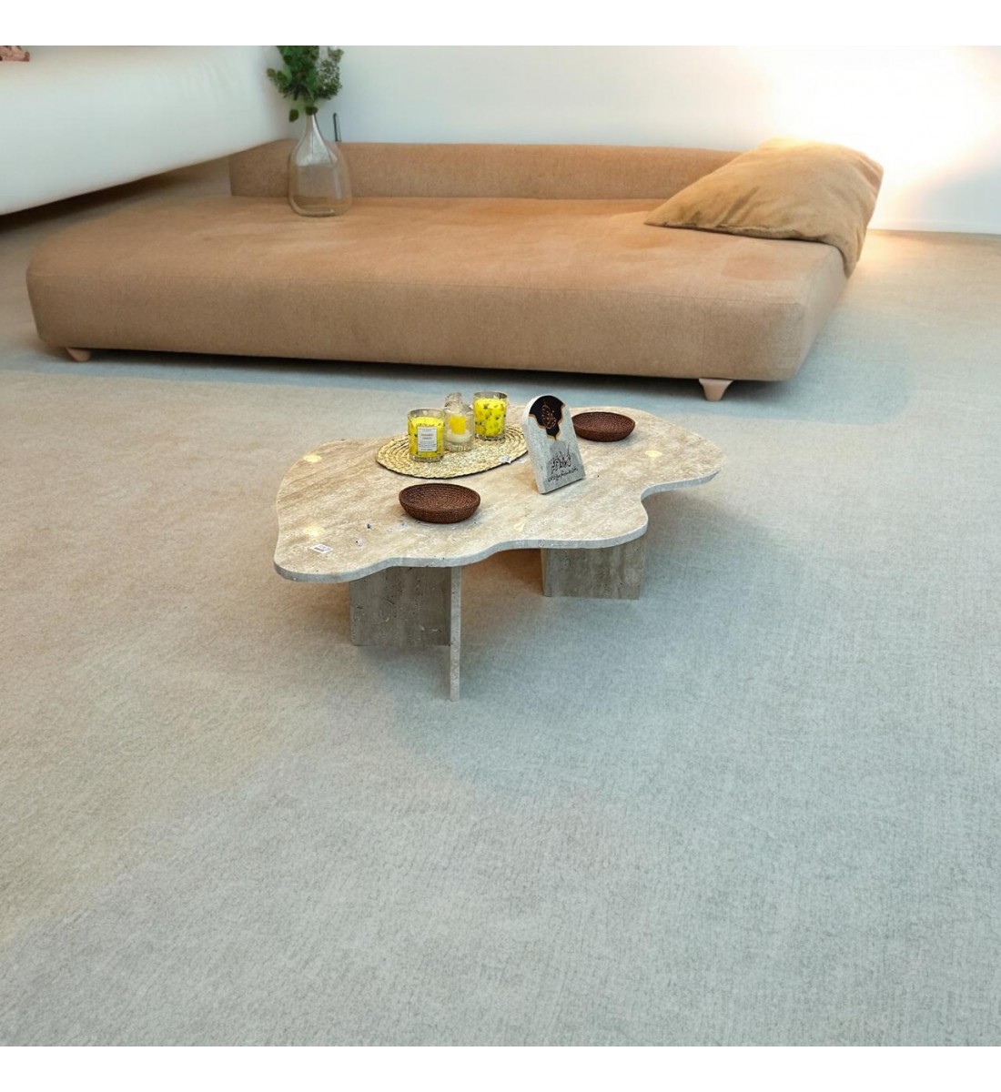 طاولة قهوة رخام ترفنتينوا طاولة قهوة رخام ترفنتينوا