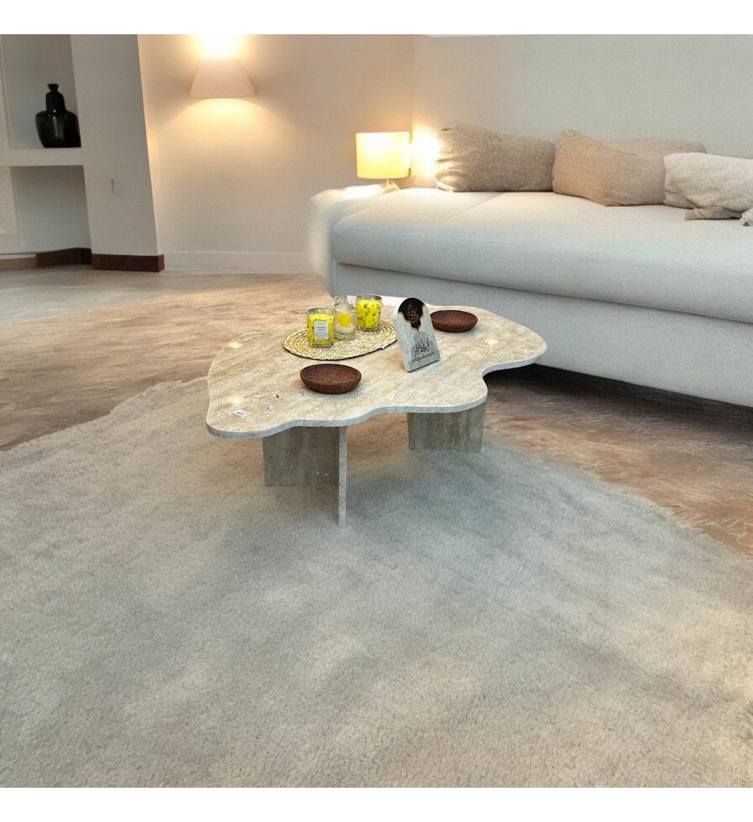 طاولة قهوة رخام ترفنتينوا طاولة قهوة رخام ترفنتينوا