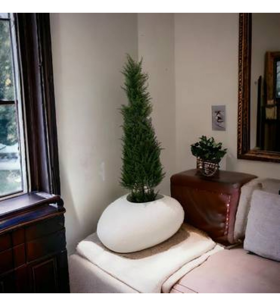   مركن سيراميك ابيض كبير فاخر 73×54×29سم 