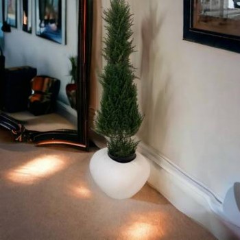  مركن سيراميك ابيض صغير فاخر40×30×22سم 