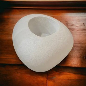  مركن سيراميك ابيض صغير فاخر40×30×22سم 