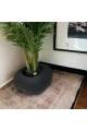 Luxurious medium black ceramic bowl, 52 x 45 x 29 cm