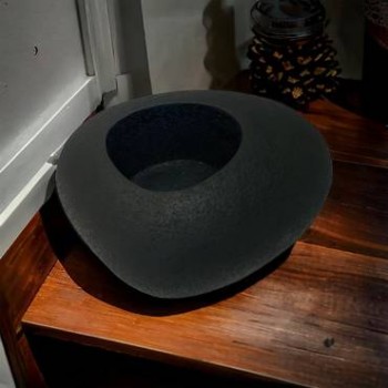  مركن سيراميك اسود صغير فاخر40×30×22سم 