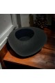 Luxury small black ceramic bowl, 40 x 30 x 22 cm