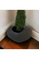 Luxury small black ceramic bowl, 40 x 30 x 22 cm