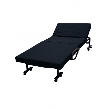 سرير مع مرتبة قابل للطي بعجلات متحركة  لون اسود