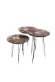 Gray 3-piece round table set