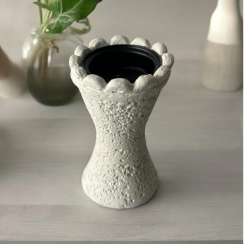 مبخرة تصميم اربي ملكي ابيض جبسية 12×6×6سم 