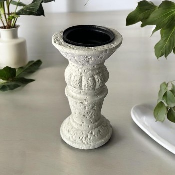 مبخرة تصميم اربي ملكي ابيض جبسية 12×6×6سم 