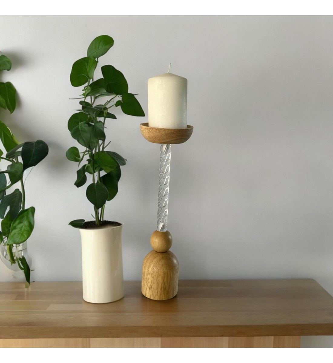 Pillar candle holder, length 29 x 8 x 8 cm