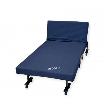 سرير مع مرتبة قابل للطي بعجلات متحركة  لون كحلي 