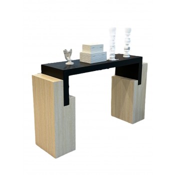 كونسول-مدخل بديل الرخام اسود علي بيج  150×40×92سم 