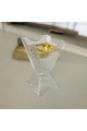 Transparent glass incense burner with gold, 18 x 10 x 10 cm