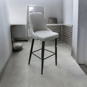 كرسي بار مخمل بيج  106x43x52 سم