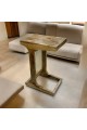 Indian table, natural wood with light brown rattan, 30 x 40 x 60 cm