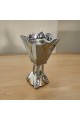 Tihama incense burner, silver, golden steel belt, small, 18 x 11 x 11 cm