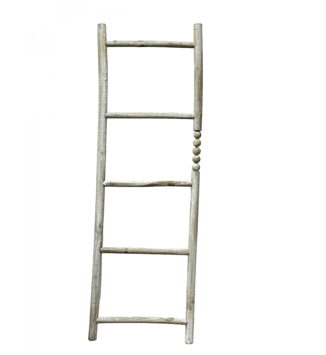 Rustic decorative wooden ladder, height 145 cm