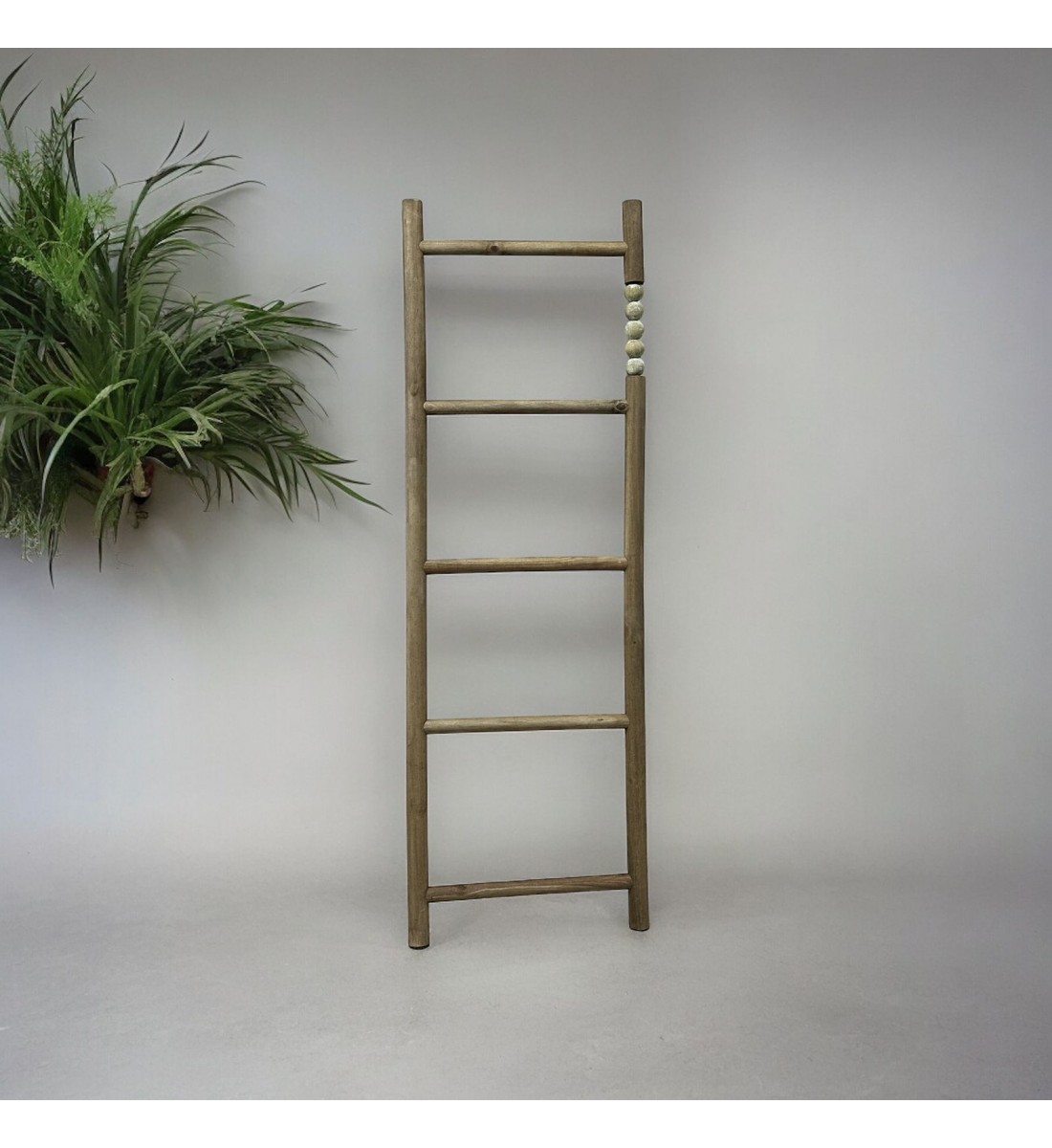Rustic decorative wooden ladder, height 145 cm