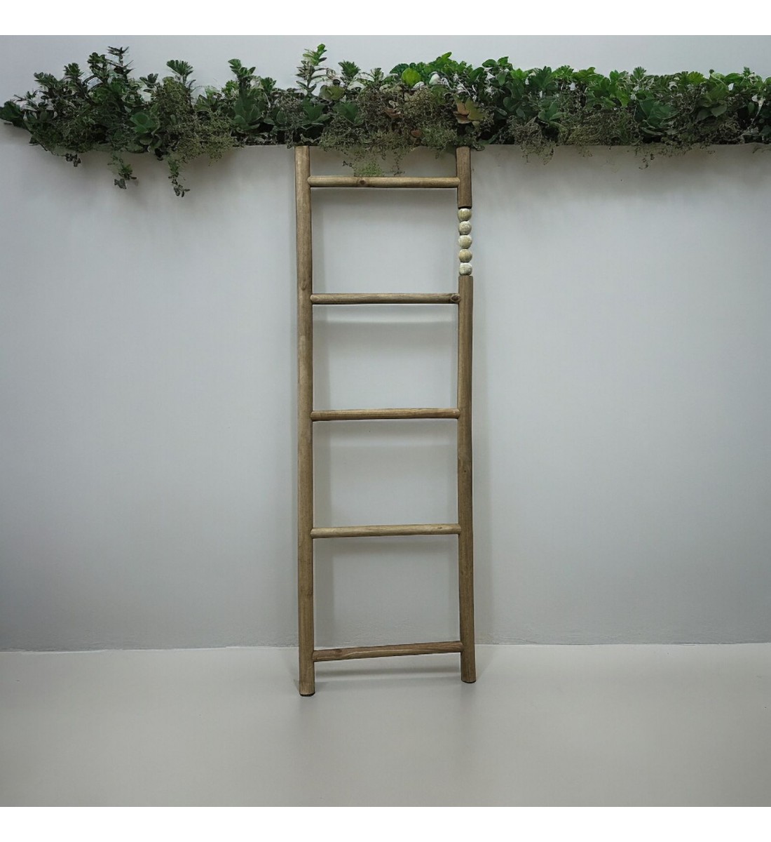 Rustic decorative wooden ladder, height 145 cm
