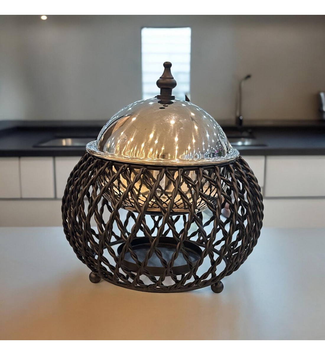 Black Indian buffet heater, 0.5 liters