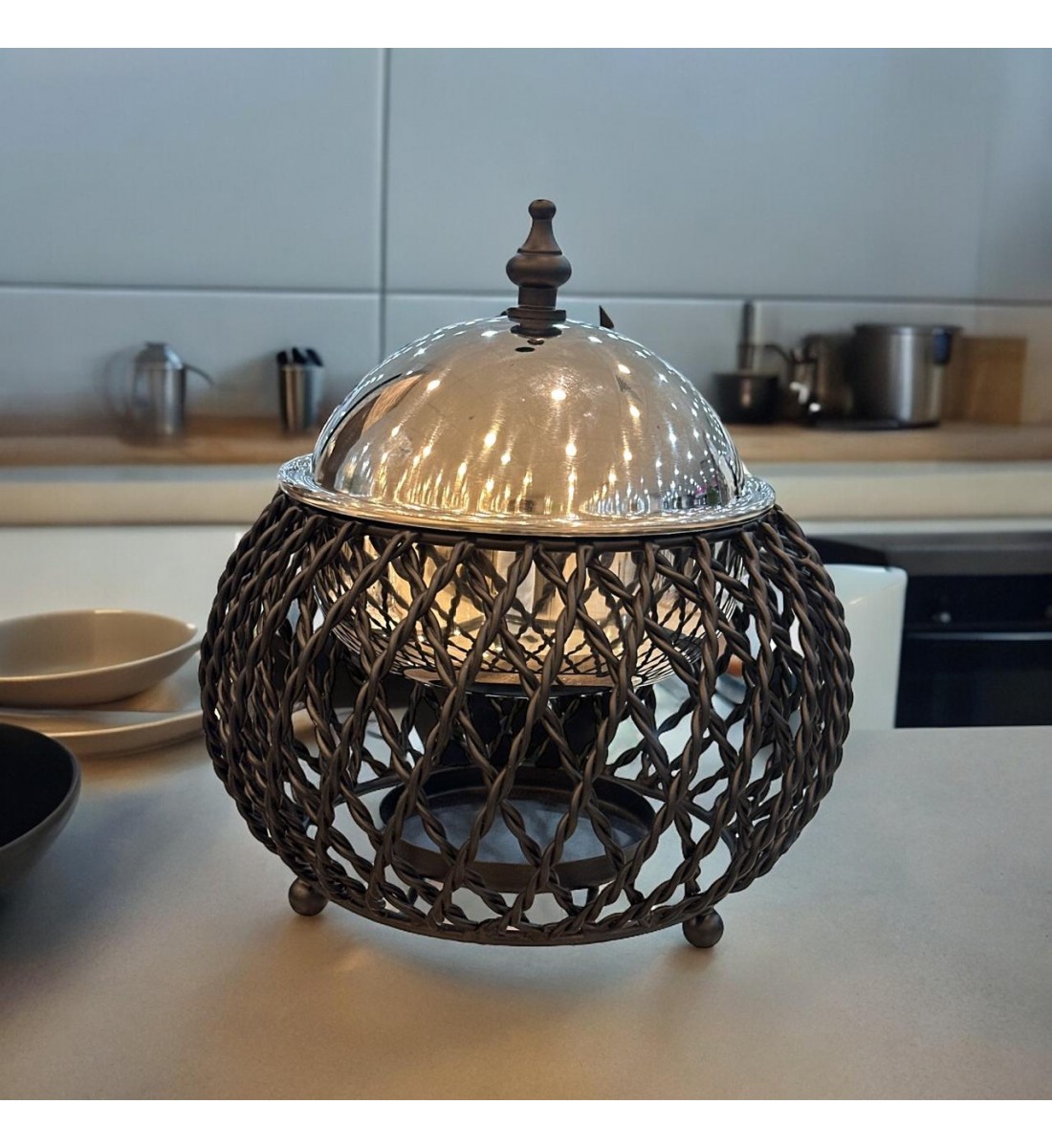 Black Indian buffet heater, 0.5 liters