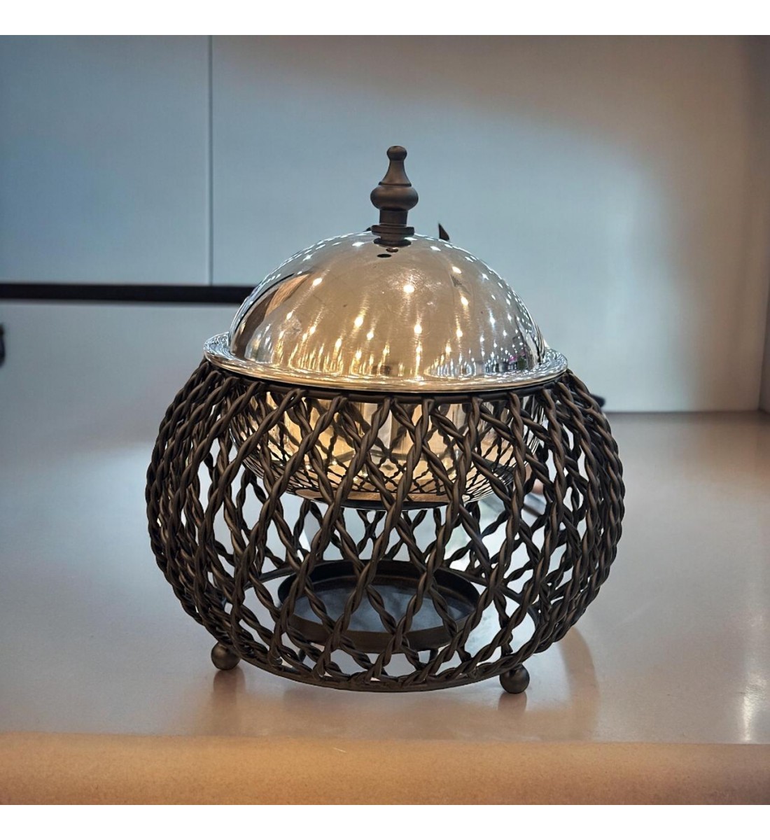Black Indian buffet heater, 0.5 liters